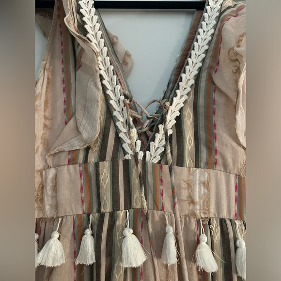 Hemant and Nandita 100% Cotton Made in India Maxi Dress- size medium! - Picture 3 of 6